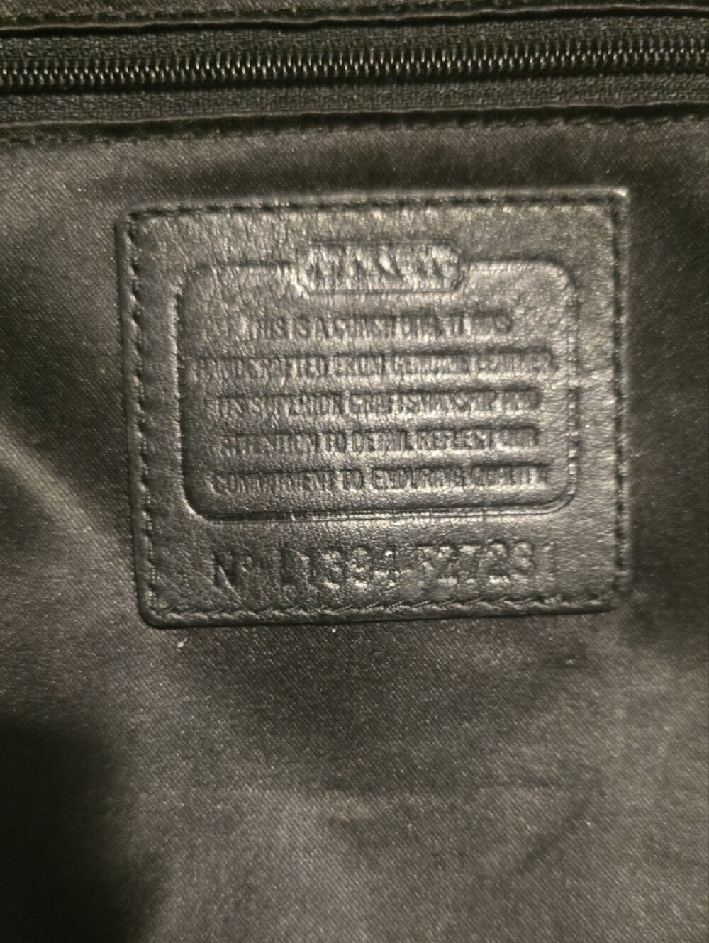 2011 Coach Black Leather Satchel Handbag with Gold Hardware - Picture 5 of 5